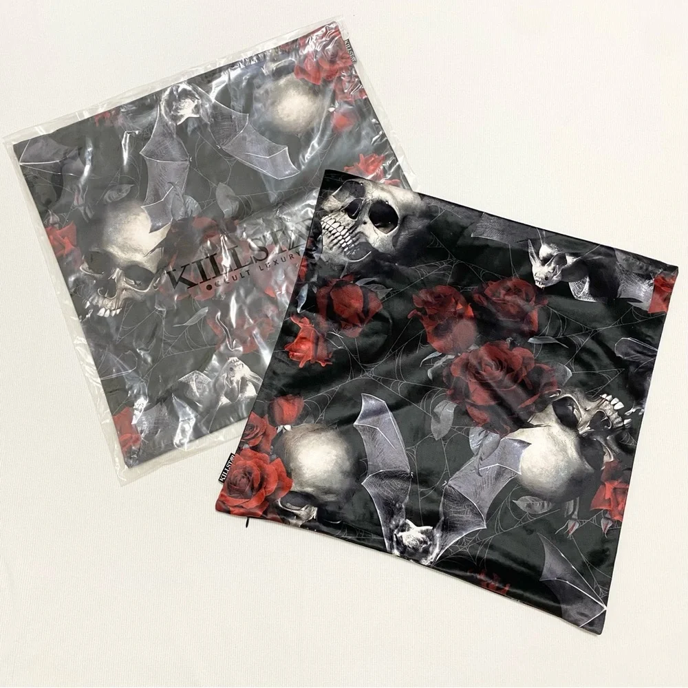 Killstar Haunted Garden Velvet Cushion Pillow Cover Case Pair Goth Vampire